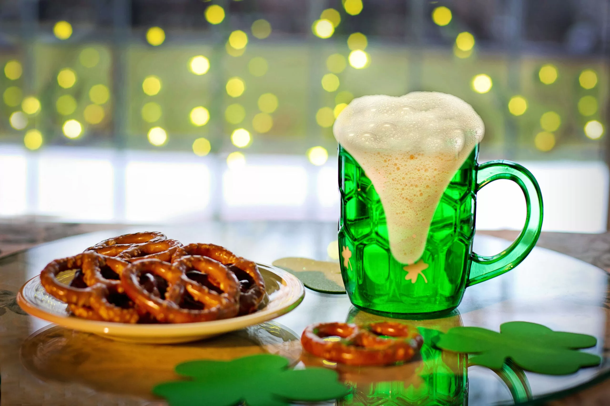 Pretzels and Beer for St Patrick's Day